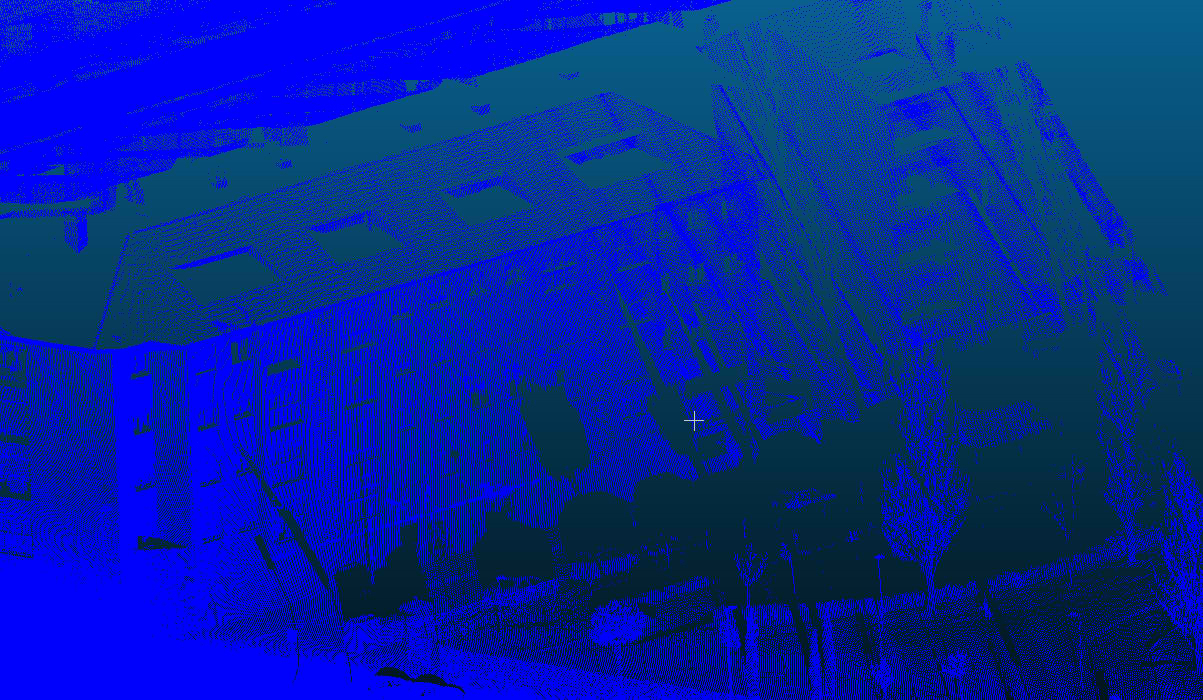 3D point cloud generated from the combination of positioning and scanning data.