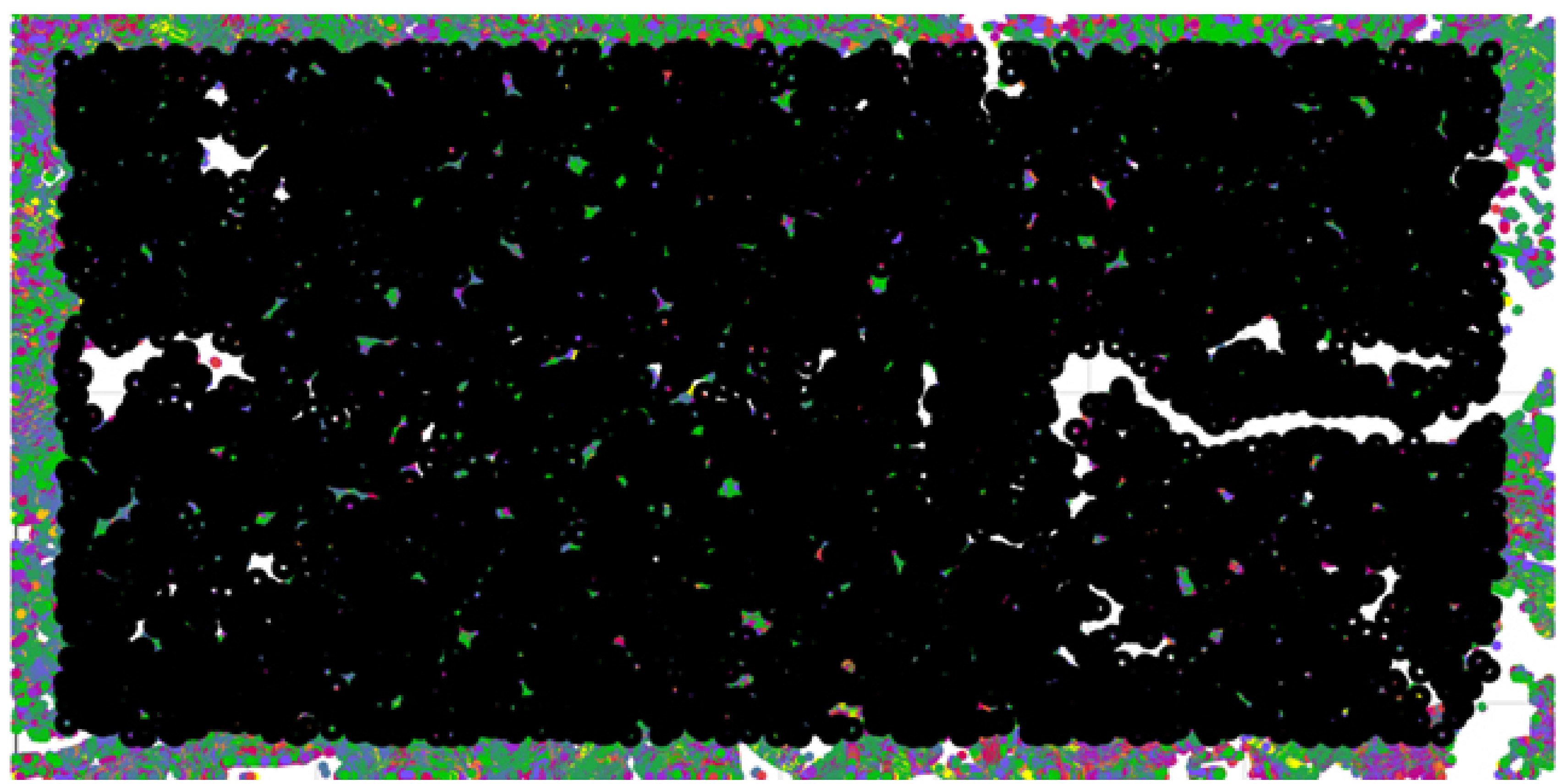 Location of the 8000 analysis areas in the 3D model for Central London: each area has a radius of 100 m.