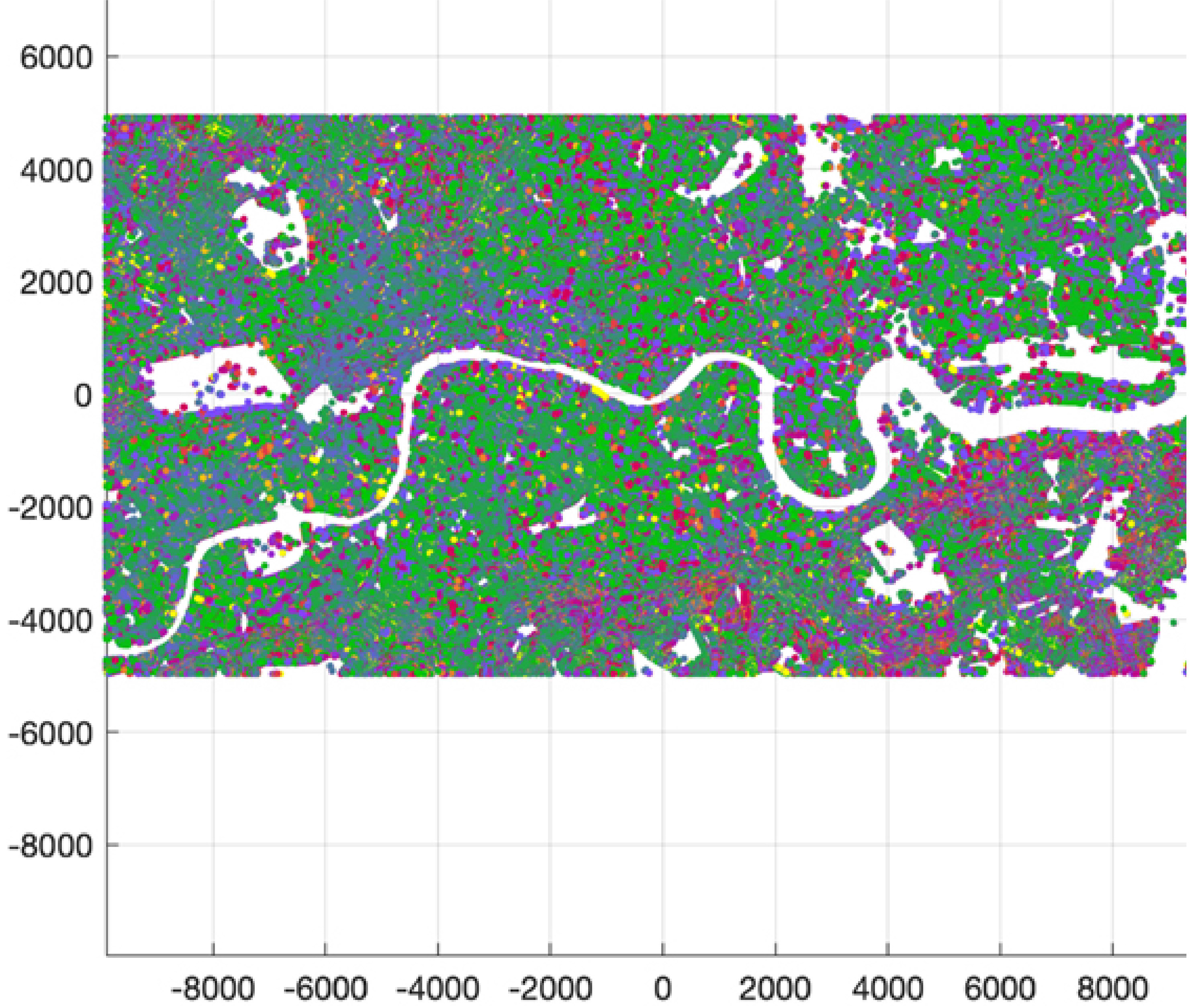 24 typical receptors distributed across the London study area.