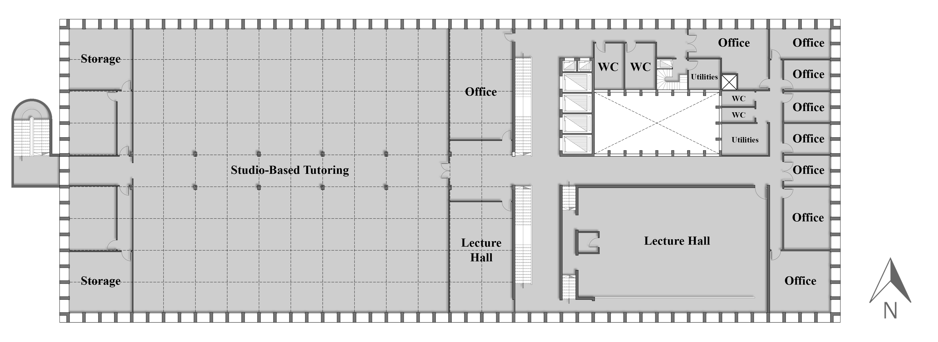 Sixth floor architecture building.
