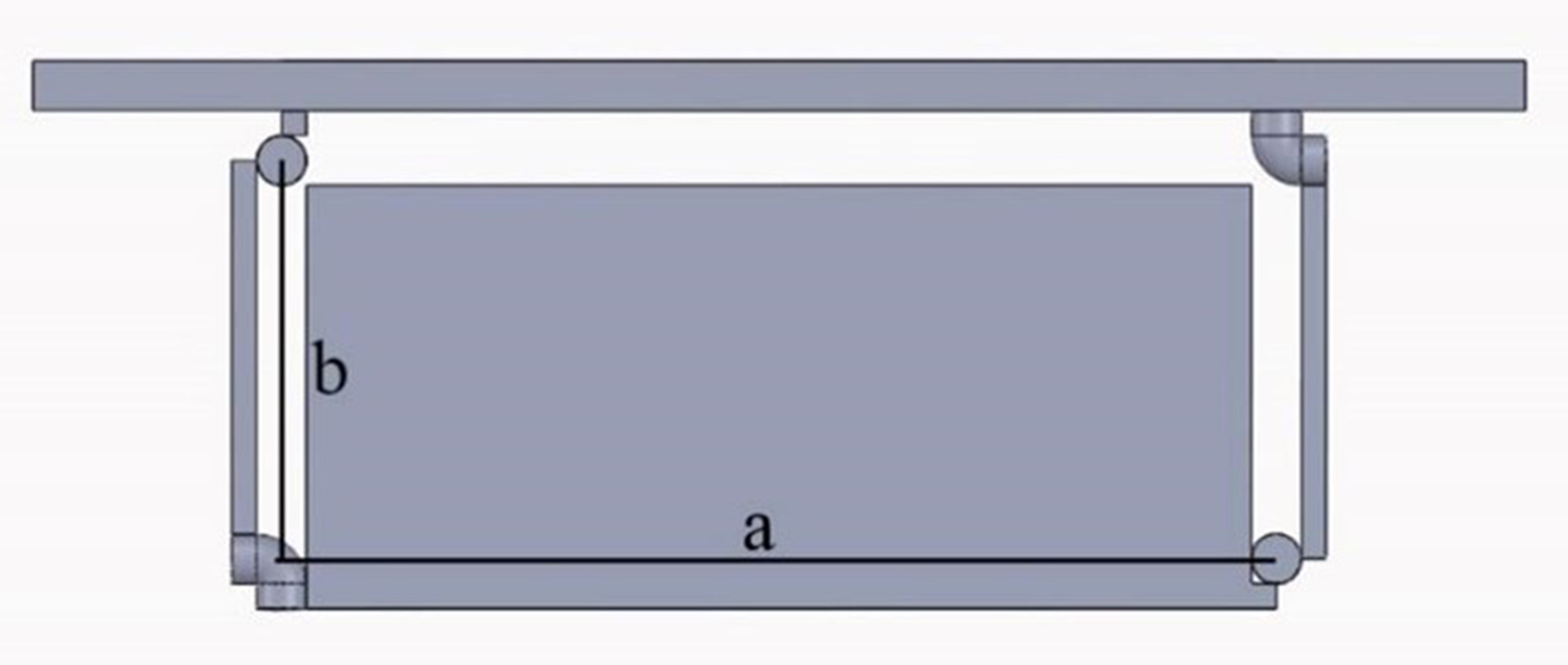 The basic design of an Altmann linkage-based light shelf.