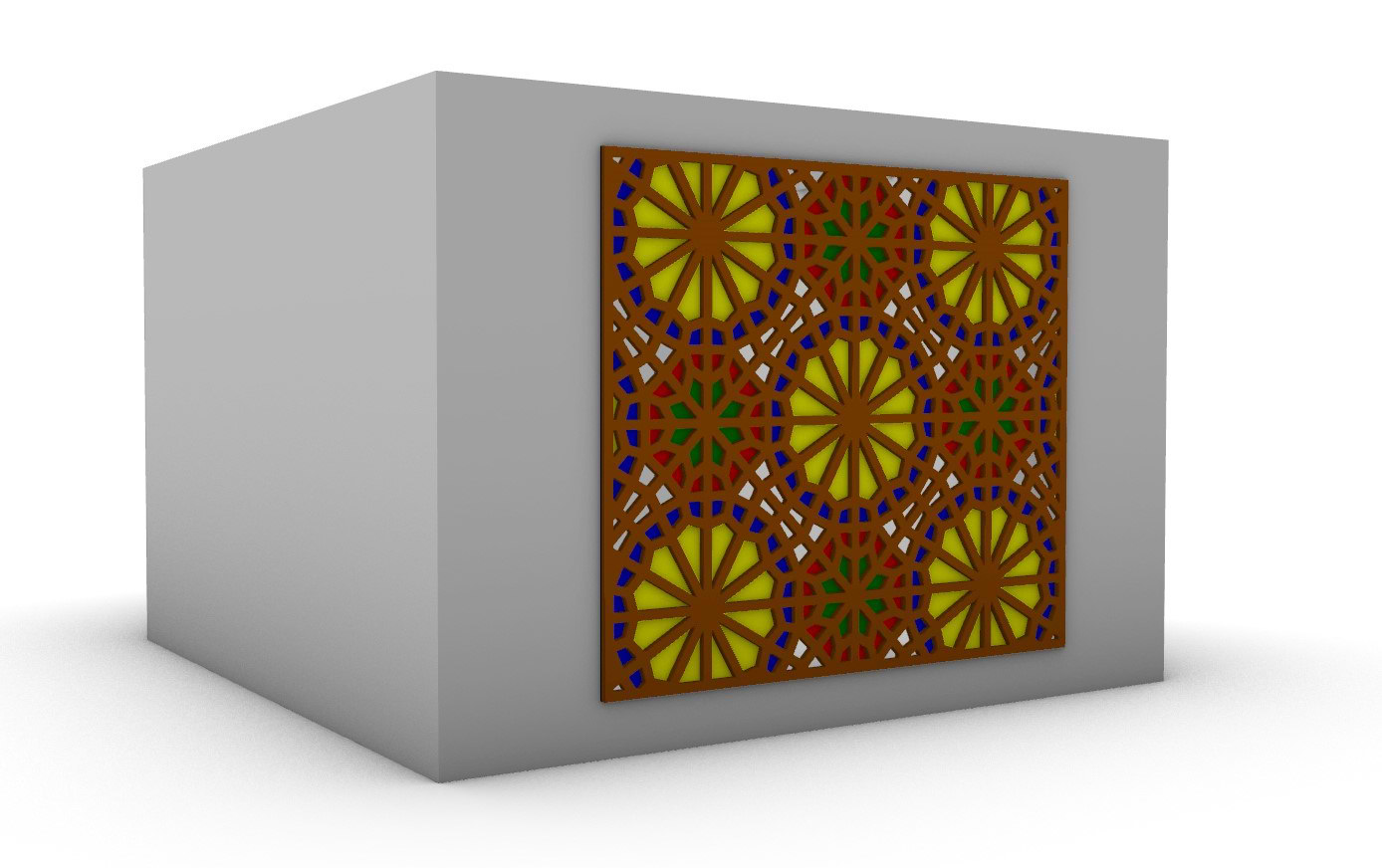 The selected Girih tile pattern (GN50) for the multi-objective optimization process.