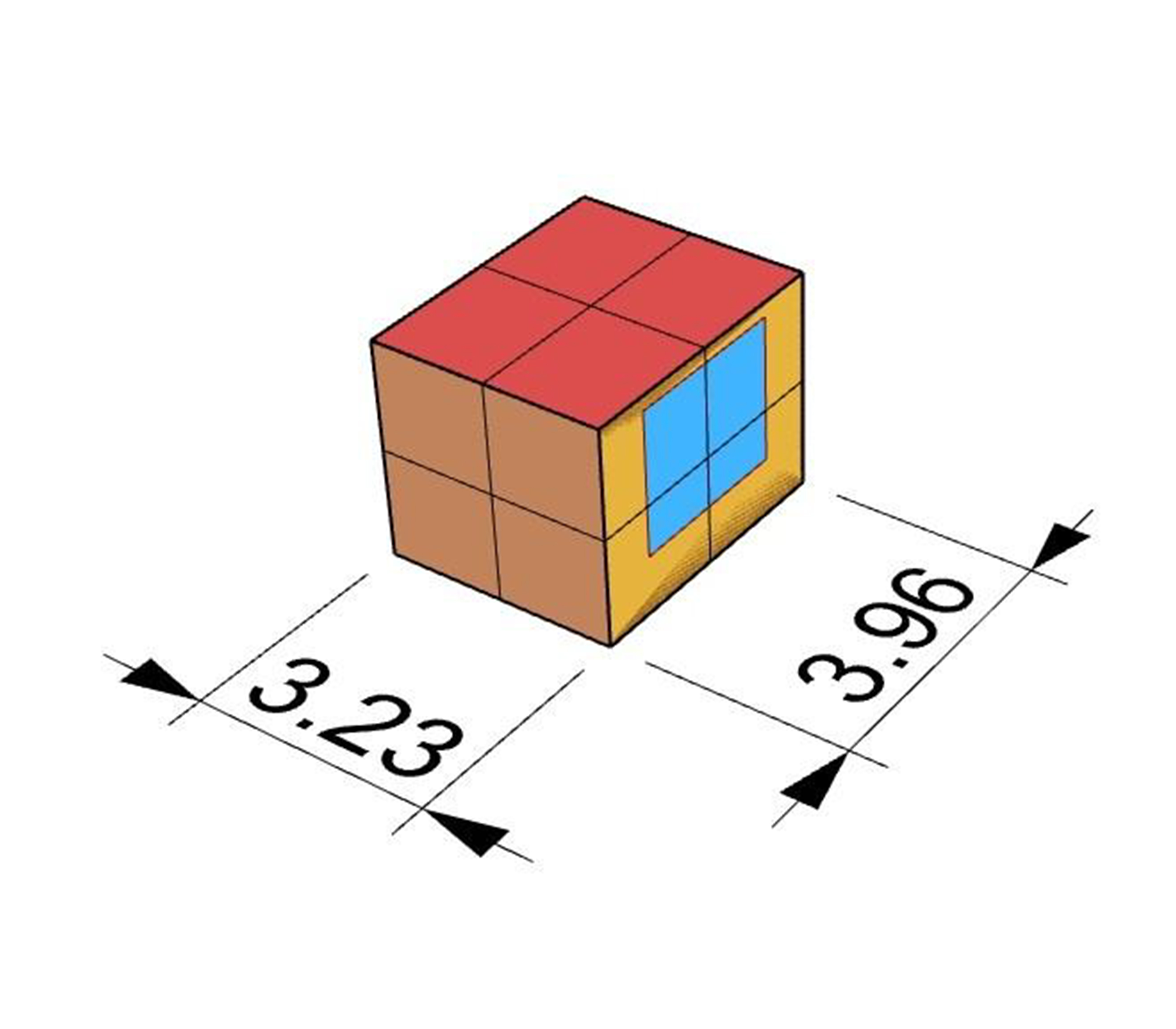 Geometric model visualized in rhino 3D.