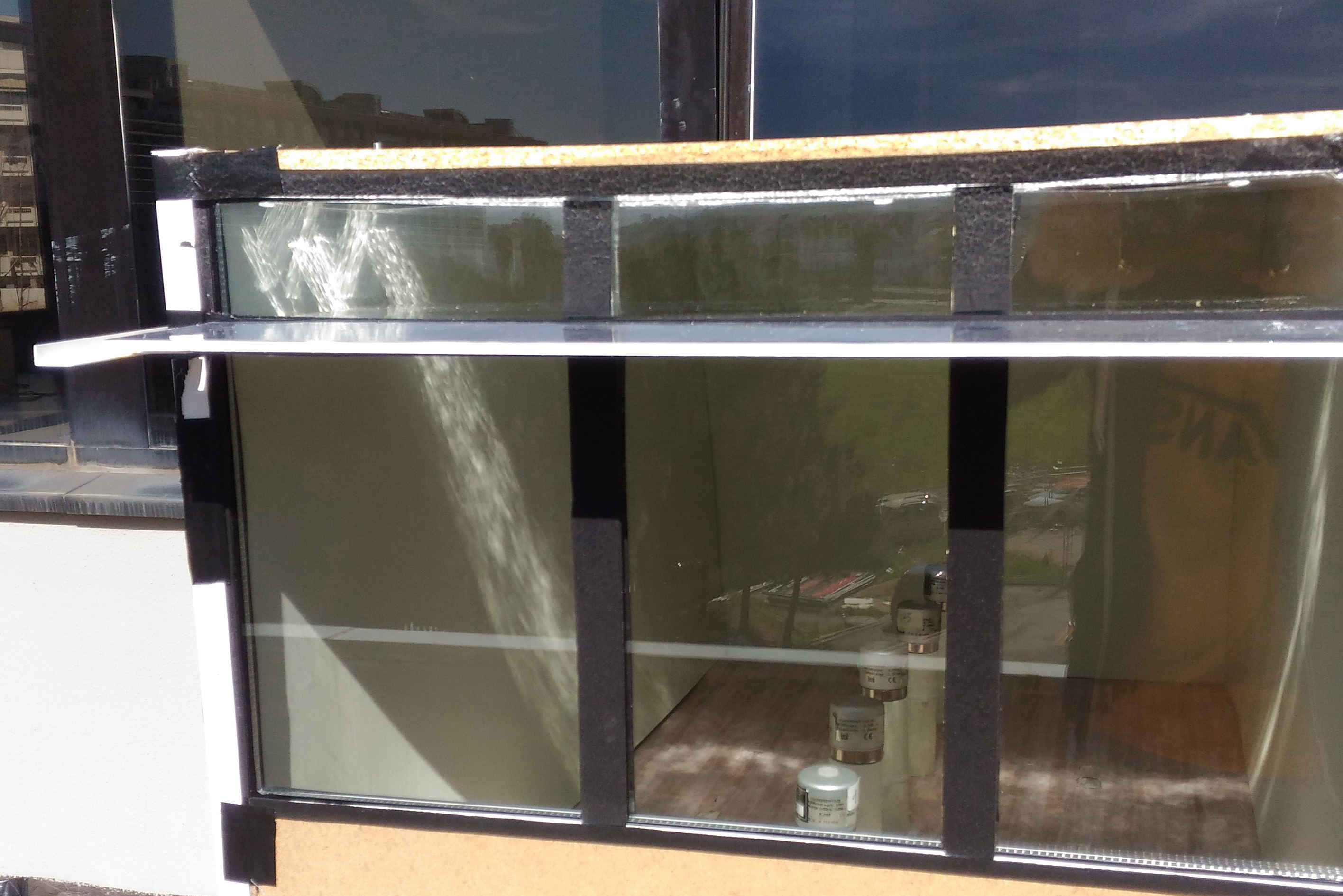 Photo of the model during the test of Mar 9th - configuration 3.
